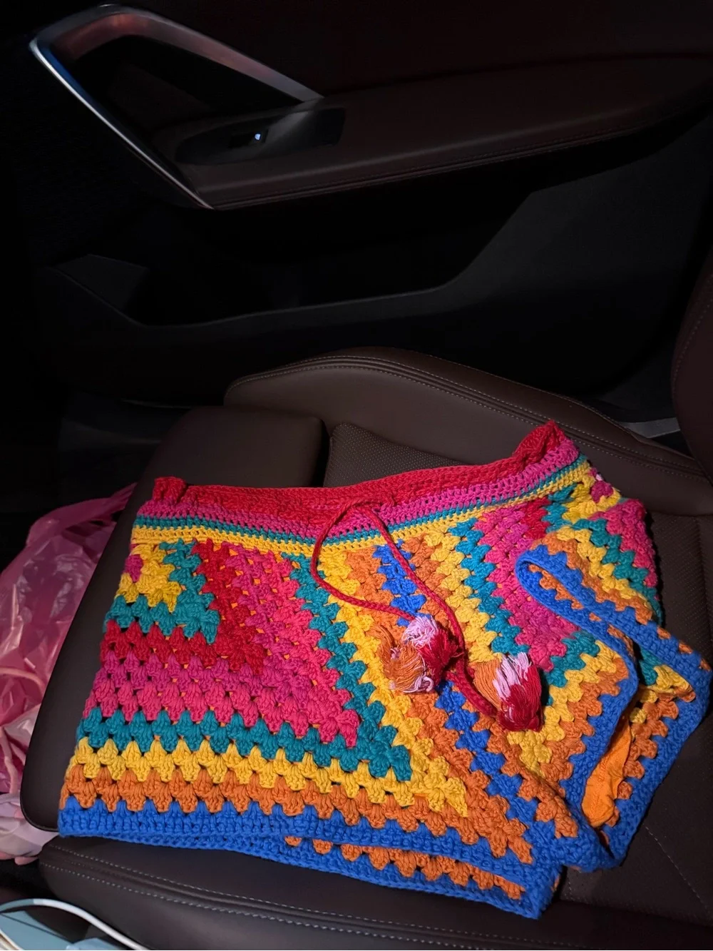 FARM Rio Vibrant Multicolor Crochet Shorts - Picture 2 of 3